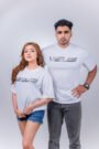 Velis Line Text Oversized T-Shirt – White
